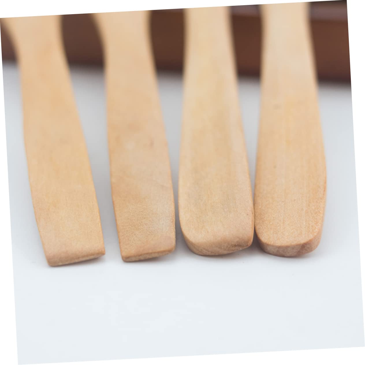 FOMIYES Japanese Style Natural Wood Bread Butter Knife Set 4 Pieces for Spread Jam Mustard Kitchen Tool