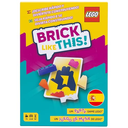 Asmodee ¡Brick Like This! El Juego Oficial de Lego - Party Game - Juego de construcción rápido y Divertido para Toda la Familia: niños y Adultos. 15 mins, 2-8 Jugadores, A Partir de 7 años, español