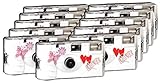 hochzeit kamera aufgaben mit integriertem Blitzgerät TopShot Love Hearts red Einwegkamera / Hochzeitskamera (27 Fotos, Blitz, 9+2 Pack)