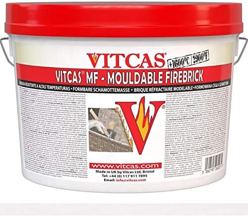 โ 5 kg Mouldable Firebrick - Fireproof Clay - Heat Resistant Firebrick โ Heatproof - Non Combustible - Fireplaces - Boilers - Open Fires - Wood Burning Stoves - Resistant to 1600 C
