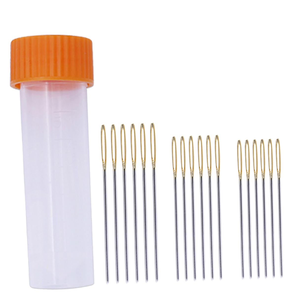 SEWACC 18-Piece Golden Tail Needle Set Large Hole Cross Stitch Needles Ideal for and Decorative Projects