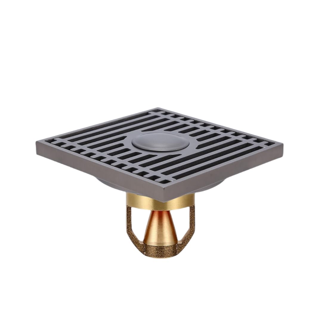 KJdxfhFH Bathroom floor drains, Invisible Floor Drain Pure Copper Washing Machine Deodorizing(Gray Dualuse,Magnetic levitation)