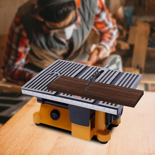 Mini sierra de mesa portátil, máquina de corte para madera, vidrio, piedra y metal, ideal para manualidades y modelos de madera hechos a mano, herramienta compacta para el lugar de trabajo