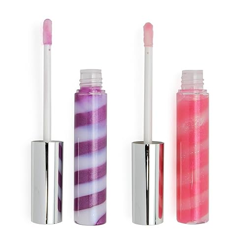 Miniatura 4 de IBI - Juego de brillos de labios con llavero, recuerdos de fiesta para niñas, incluye 3 sabores surtidos, brillo labial hidratante para niños y