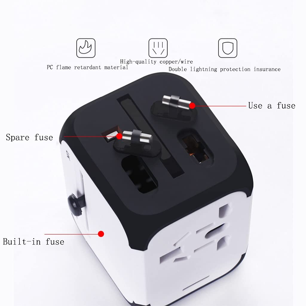 Światowa adapter uniwersalny, przenośny przenośny konwerter gniazd, adapter Gniazdo podróży Universal Converter Plug (Color : B)