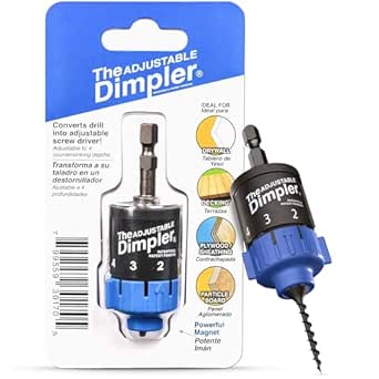 Adjustable DIMPLER ® Drywall Bit - Perfect for Converting Electric and Impact Drills into a Drywall and Deck Screw Gun Holds The Screw with a Powerful Magnet.