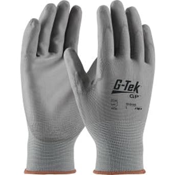 Pip Protective Industrial Products 33-G125-L Nylon Gloves, Large, Gray, Pack of 12