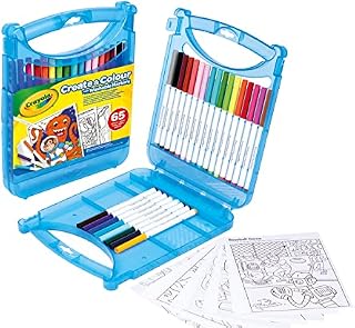 CRAYOLA 04-0377-E-001 SuperTips Washable Markers Create & Colour Case 65 Pieces, Set