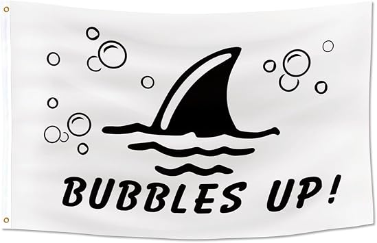 Fins Up Flag 4x6FT Double Printed Funny Flag Tapestry Dorm Room Home Fitness Outdoor& Indoor Decor 2 Shiny Brass Grommets 100% Polyester 4x6FT