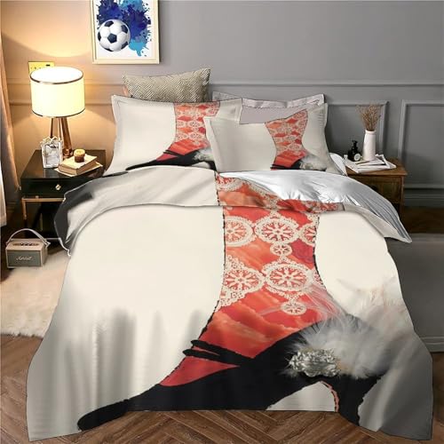 Housse de couette cascade anti-acarien en microfibre douce avec zip - 6