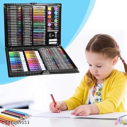 KENYS Art Supplies for Kids Deluxe Kids Art Set for Drawing Painting and More with Portable Art Boxx, Coloring Supplies Art Kits Best Christmas Great Gift for Kids. (Black) 1