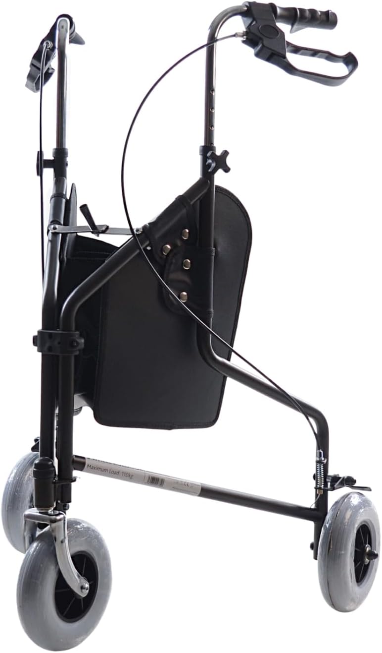 Muve 3 Wheel Rollator, 3 Wheel Walker Folding Walking Frame With