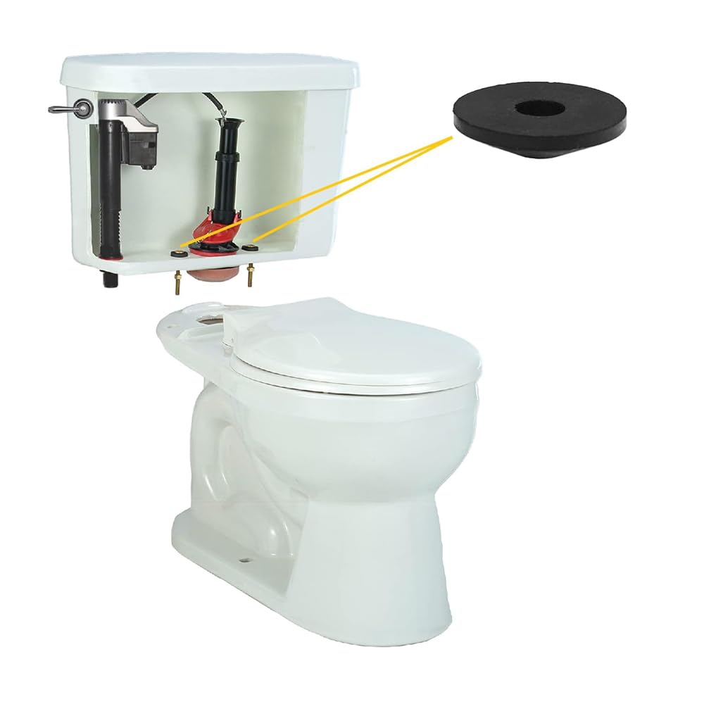 WC Tankbolzen Set | Zisternenbefestigung | Dichtungssatz Edelstahl + Gummi | 2 Stück