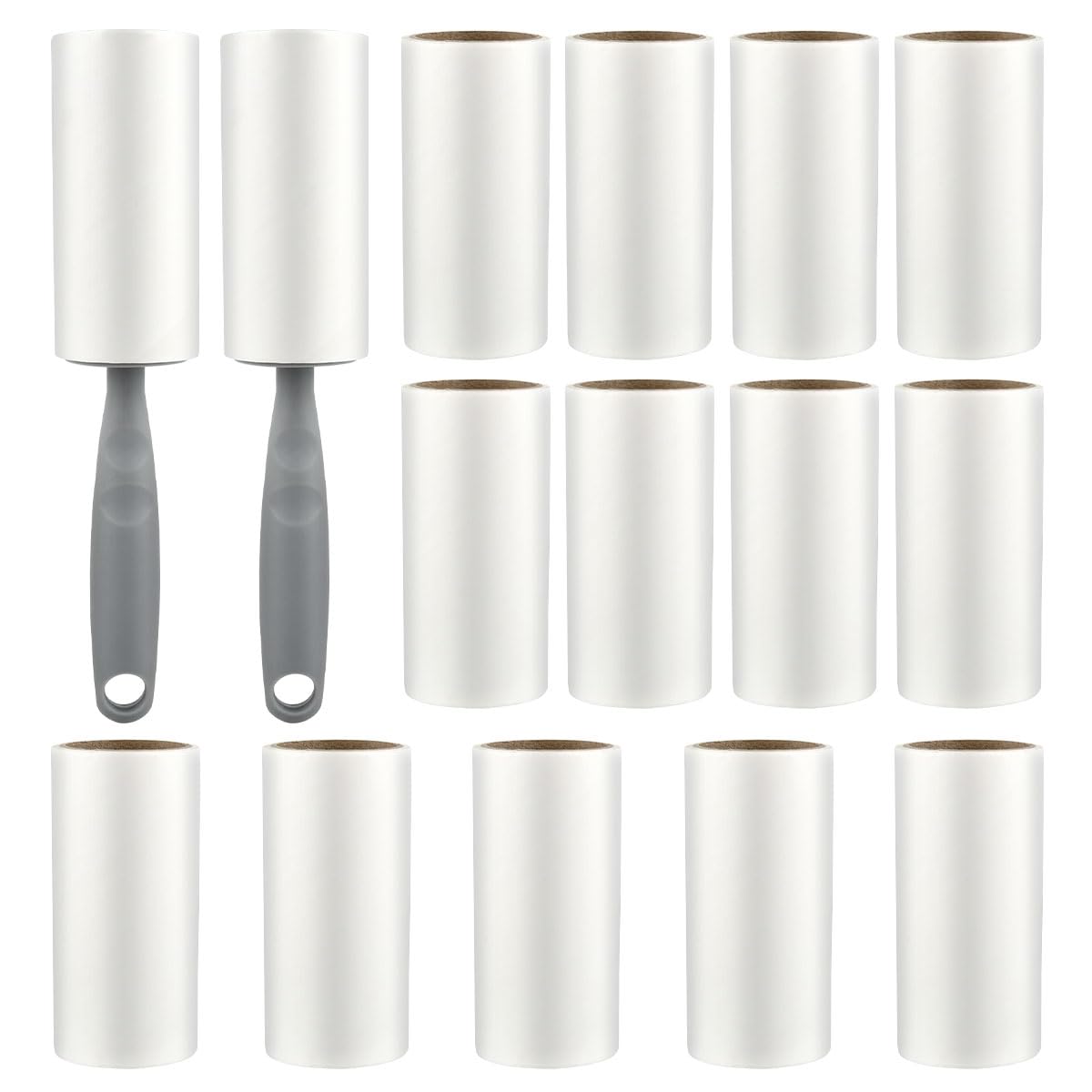 15 Rouleaux 900 Feuilles Rouleau Poils Animaux avec 2 Poignées,Rouleau Adhesif Vetement Extra Collant Feuilles Brosse Collante,Rouleau Adhesif de Poils pour Chat Chien Vêtements Lit Canapé Tapis