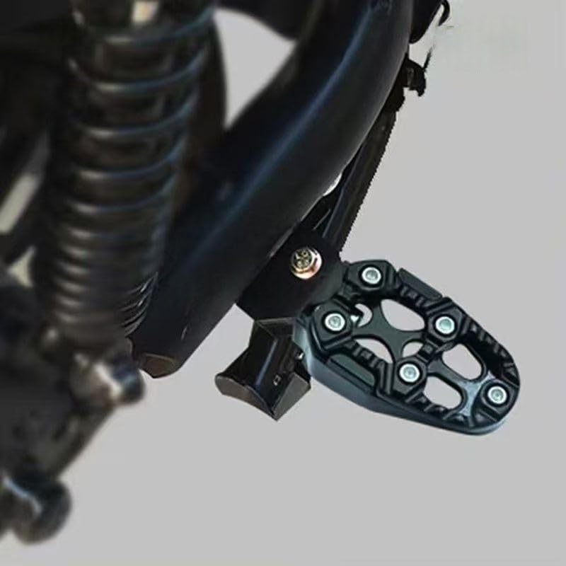 Pédales de moto pour Yamaha RD 80 MX au design antidérapant en aluminium noir résistant - 4