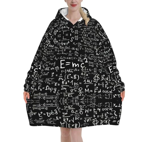 Överdimensionerad svart tavla tapet huvtröja filt män tonåringar gåvor kvinnor fleece sherpa fleece bärbar filt