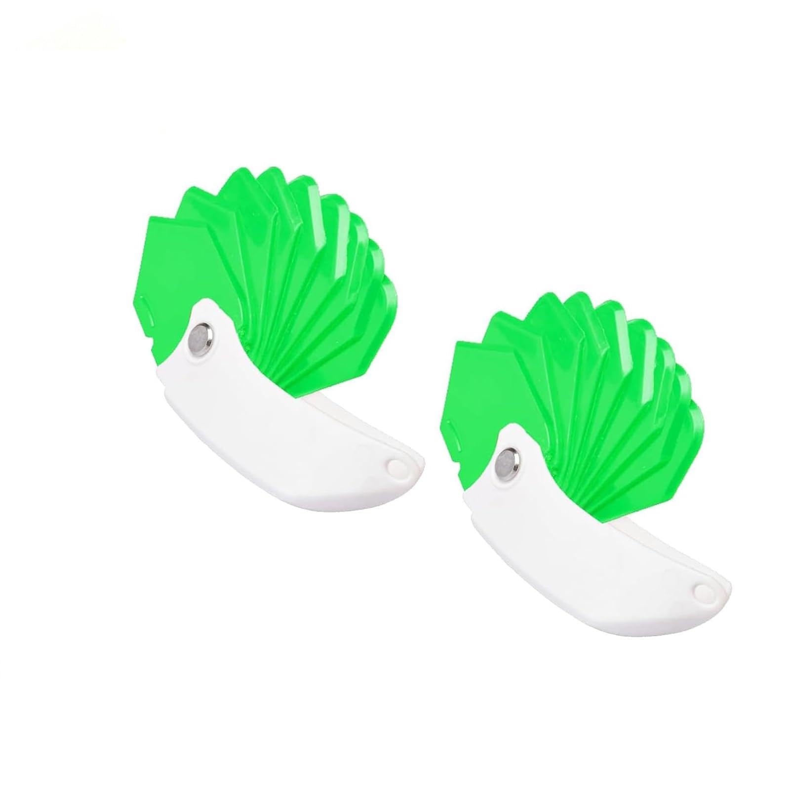 Guuthqor 2*Green Multipurpose 9-In-1 Spatula Caulking Tool,9 In 1 Seam Tool,9-In-1 Silicone Caulking Tool Kit,Sealant Spreading Professional Tile Window Grout Edge Removal Joint Sealant Spreader Spatula (2*Green)