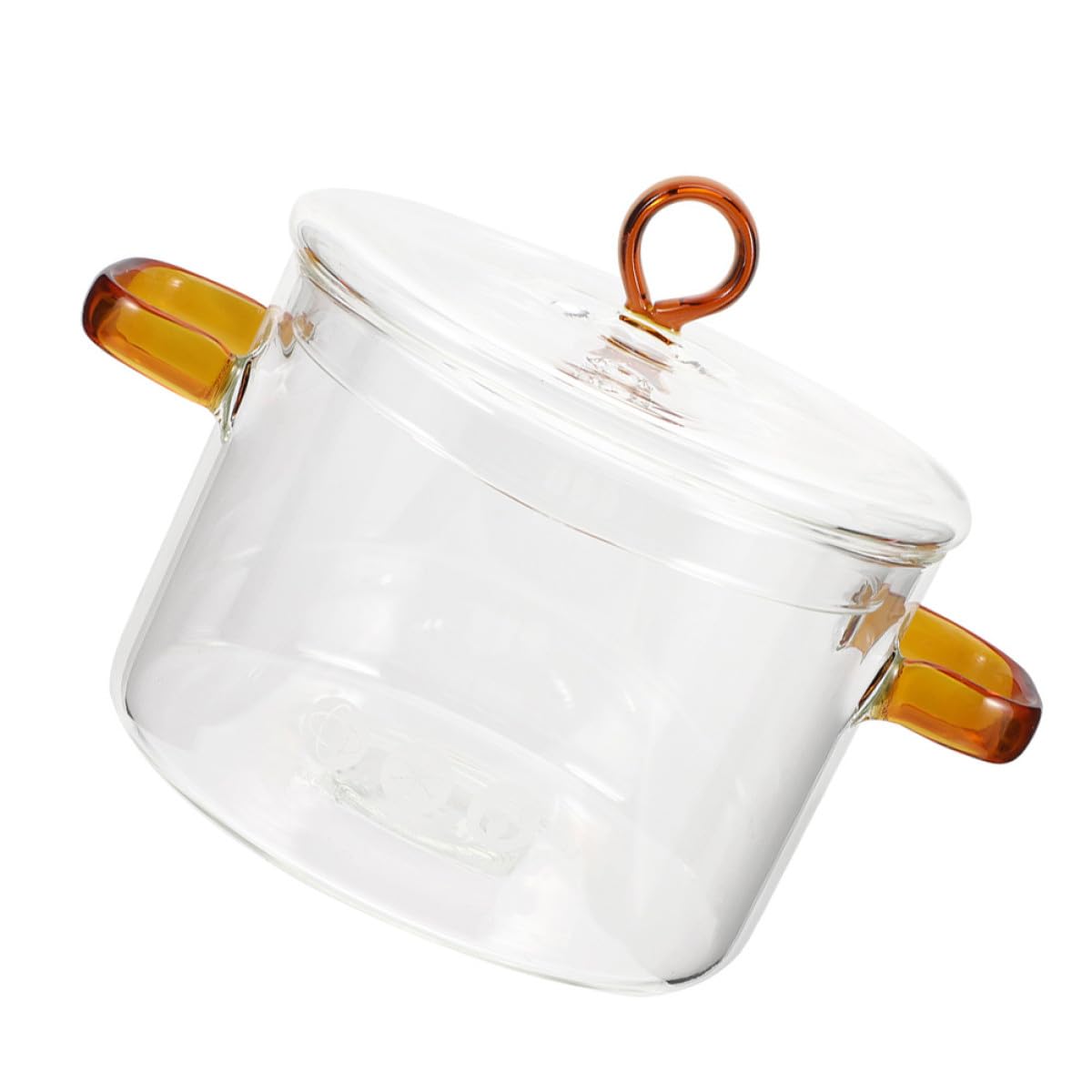 Marmite à ragoût anti-débordement en verre borosilicate avec couvercle pour four et cuisine