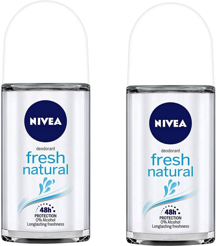NIVEA Fresh Natural Roll on 50ml For Women Each Set of - 2 Deodorant Roll-on - For Women (100 ml, Pack of 2)-image-33