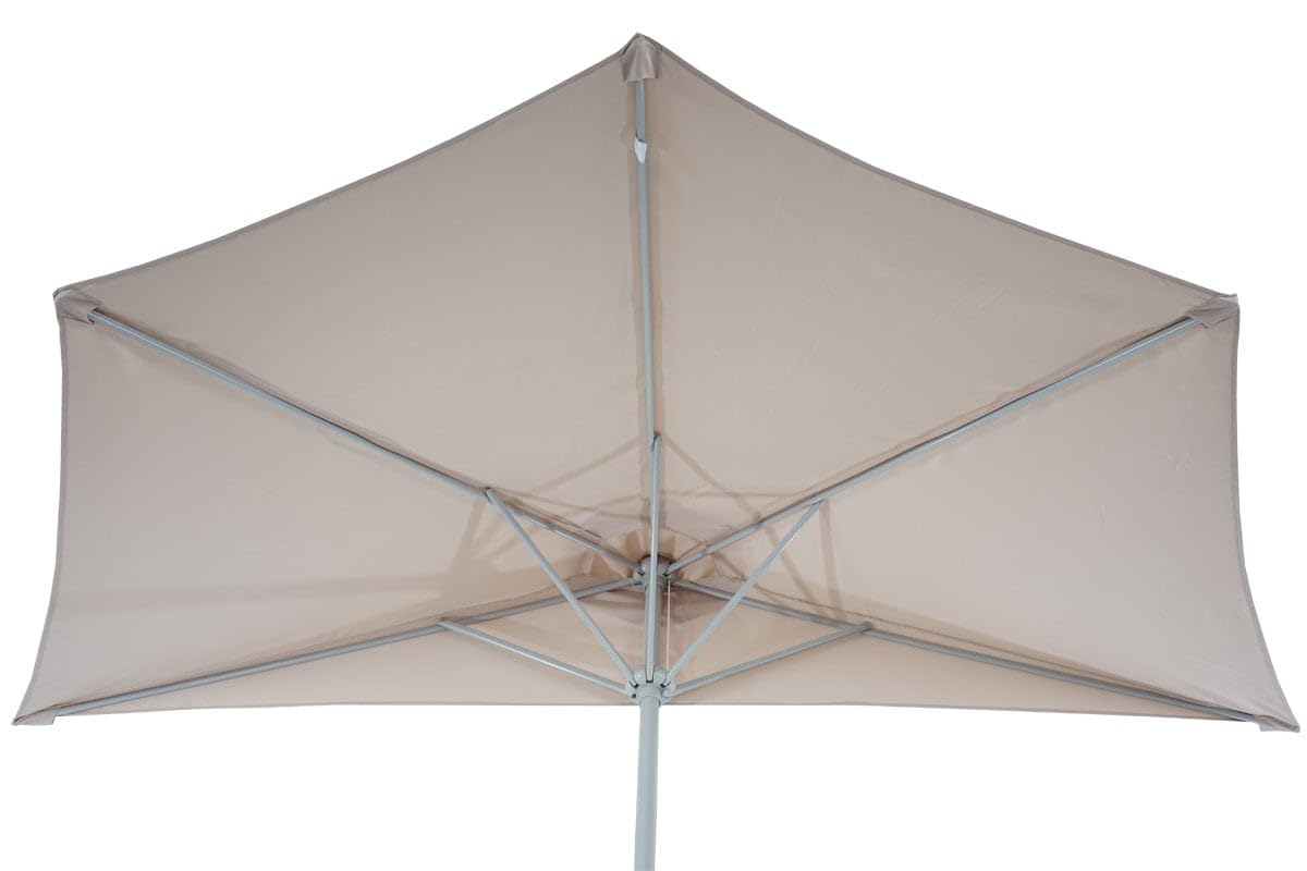 Demi-parasol aluminium balcon ou terrasse, IP 50+, 270cm - crème sans pied