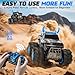 Lacchoufee 1:16 Waterproof Monster Truck Toys RC Cars, 2.4GHz Remote Control Truck for Kids Boy Ages 8,9,10,11,12 Years Old, 4WD All Terrain Off-Road with LED Lights RC Boat for Boy Girl Birthday Gift