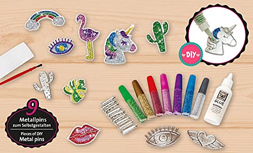 Set de bricolage Metal Sparkling Pin LENA avec colle et moules d'épingles