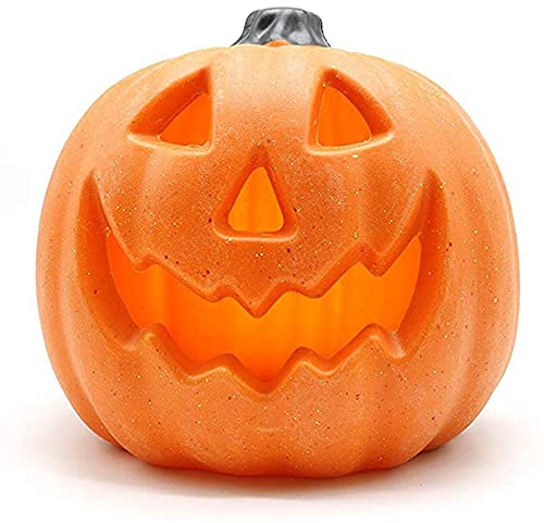Lanterne citrouille Halloween lumineuse à effet vacillant pour décorer le salon