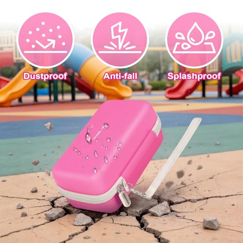 Image of ANKHOH 3D Pen for Kids Case, for 3Doodler Start+ Essentials, Rose | Portable hard EVA storage case with custom-fit base, mesh pocket and wrist strap for school and travel; case only