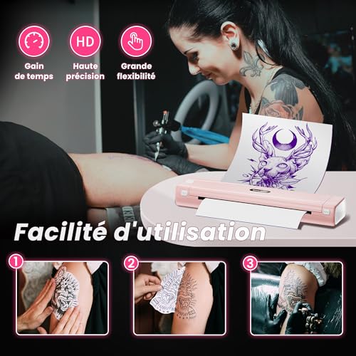 Imprimante Stencil Tatouage Thermocopieur Bluetooth Machine Transfert - 5