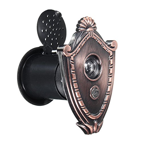 Visor para puerta y timbre 2 en 1 ABS con lente de vidrio ajustable de alta definición 180 grados ángulo amplio miniatura 3