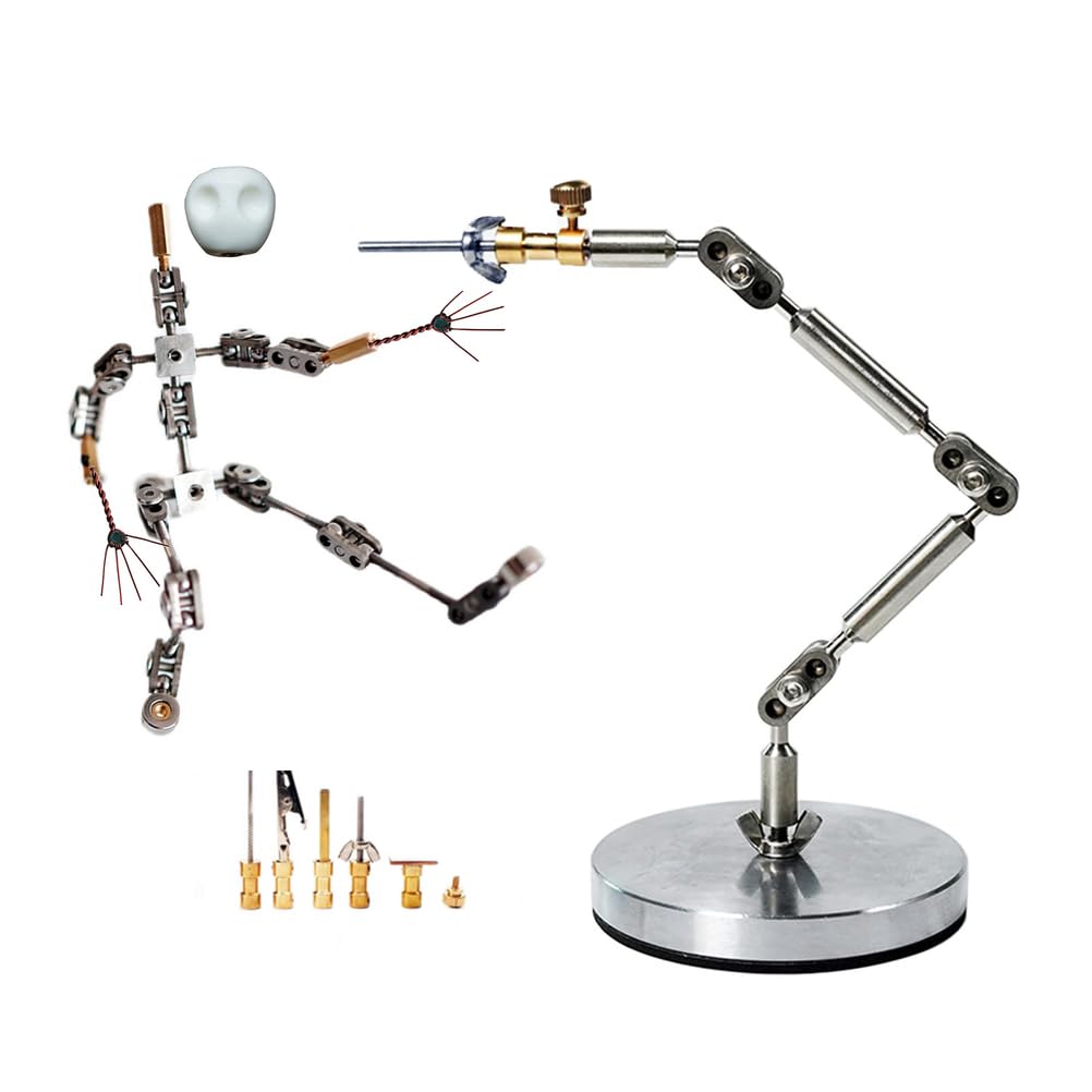 Kit di Armatura Stop Motion Fai-da-Te, Figura di burattino in Metallo con 12CM-20CM per la creazione di Design del Personaggio, sartiame di Animazione Stop Motion