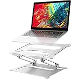 FONCTION DE VENTILATION: Fabriqué en aluminium de haute qualité, le support pour ordinateur portable peut absorber et décharger facilement la chaleur. Il y a un trou sur le support et cela facilitera l'utilisation de la ventilation croisée pour refroidir votre ordinateur portable.