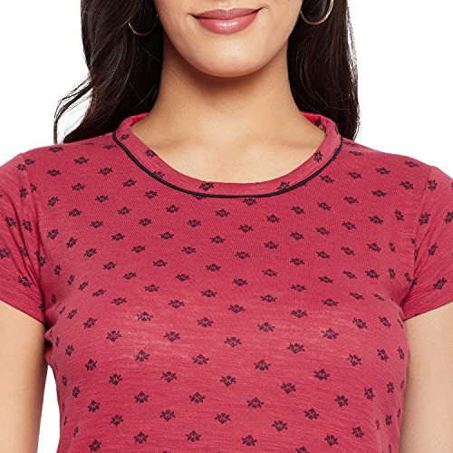 Image of Duke Stardust Red Color Round Neck Lady Top