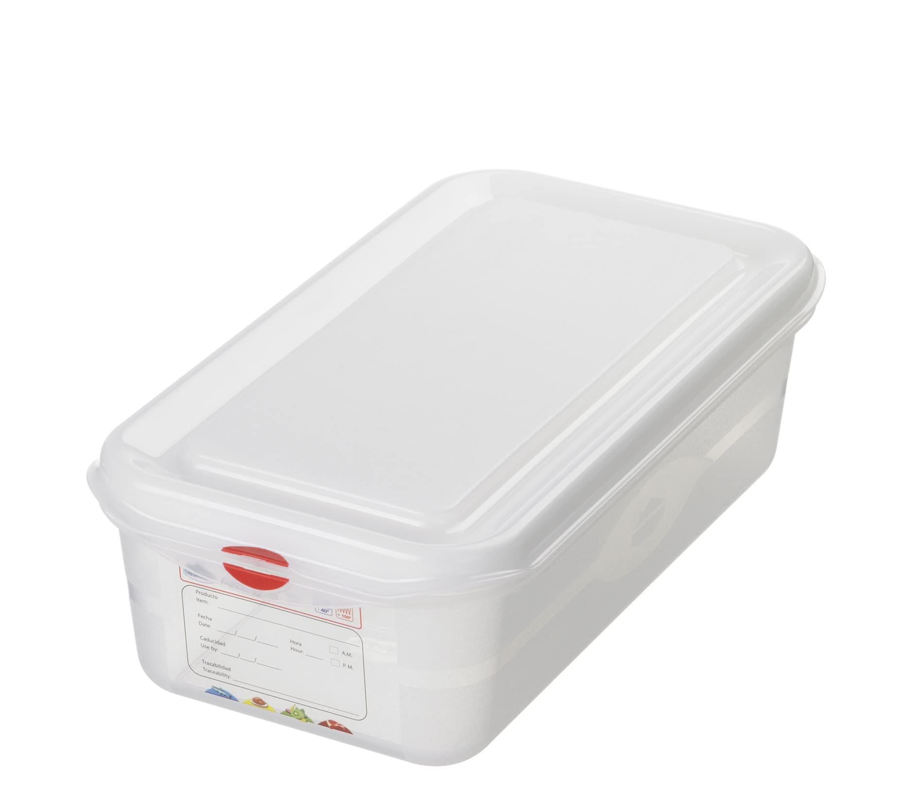 Gastronorm 1/3 Lot de 2 conteneurs alimentaires avec couvercle hermétique 4 l 325 x 176 x 100 mm Transparent