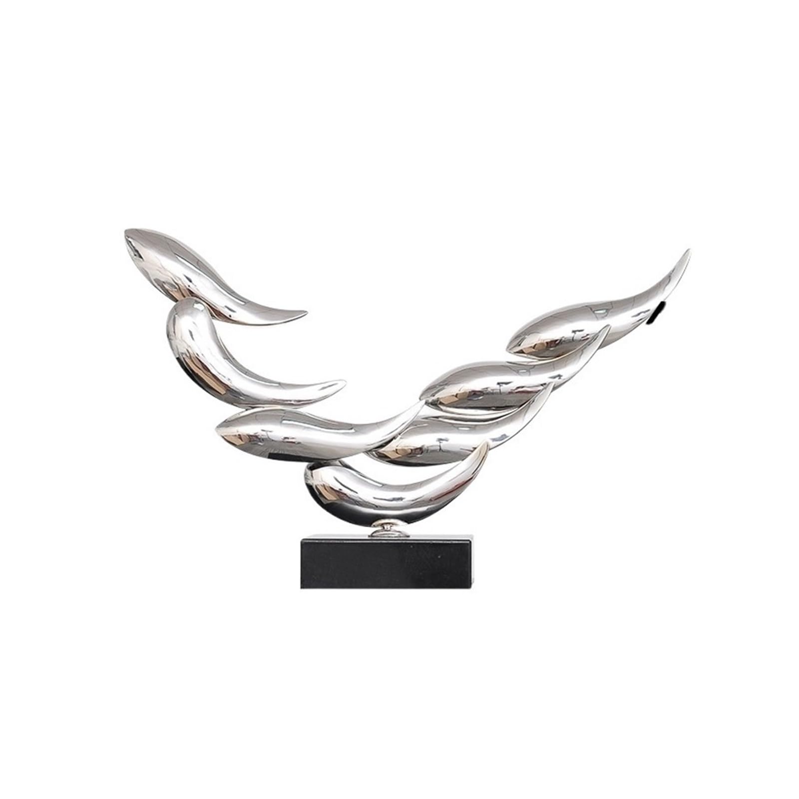 zhuyanbo007 Desk Statue, Electroplated Abstract Art Decorations Home Stainless Steel Metal Sculpture Ornaments