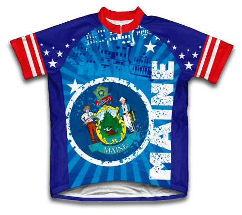 ScudoPro Maine Short Sleeve Cycling Jersey for Men - Size 4XL Blue