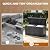 EFU Outdoor Storage Box 120 Gallon Deck Box (Indoor & Outdoor) Lockable UV Resistance Waterproof Resin Storage Bin Storage Box for Outdoor,Patio Storage With Support Rod(Black)