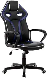 Cadeira Gamer Pelegrin em Couro Pu Pel-3017 Preta e Azul