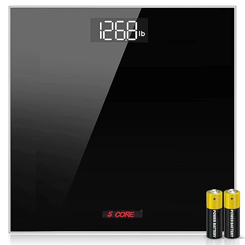 Báscula digital inteligente para baño con peso corporal, pantalla de retroiluminación LCD grande, medidas de pesaje de alta precisión, vidrio