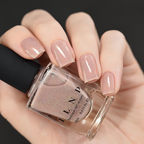 Image of ILNP Chleo - Neutral Blush Pink Holographic Sheer Jelly Nail Polish