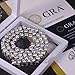 Gem's Beauty 5.34 CT Moissanite Tennis necklaces 2mm D Color VVS1 Round Cut Diamond Tennis necklaces 14k White Gold Plated 925 Sterling Silver Tennis necklaces for Women-16IN/40.64CM-1