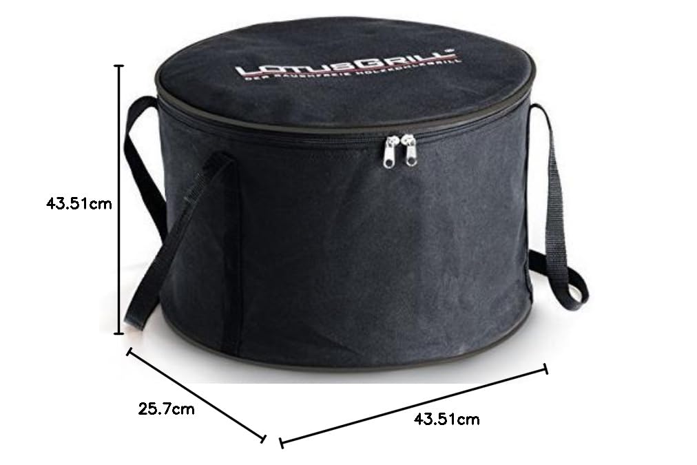 LotusGrill XL Juego de inicio 1x Gris Antracita 1x Carbón Madera haya 1 kg, 1x Pasta Quemar 200ml, 1xmarinierpinsel Mandarina, 1x agitador aliñado, 1x Bolsa transporte - LIBRE HUMO Asador a vegetal /