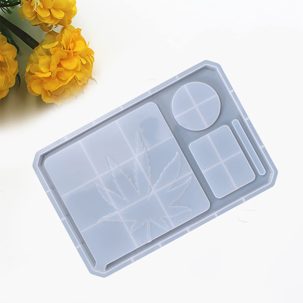 Resina epoxi, bandeja de silicona grande para joyería | Caja de almacenamiento de hierro fundido, tabla de servir grande, molde de resina, bandeja de maquillaje