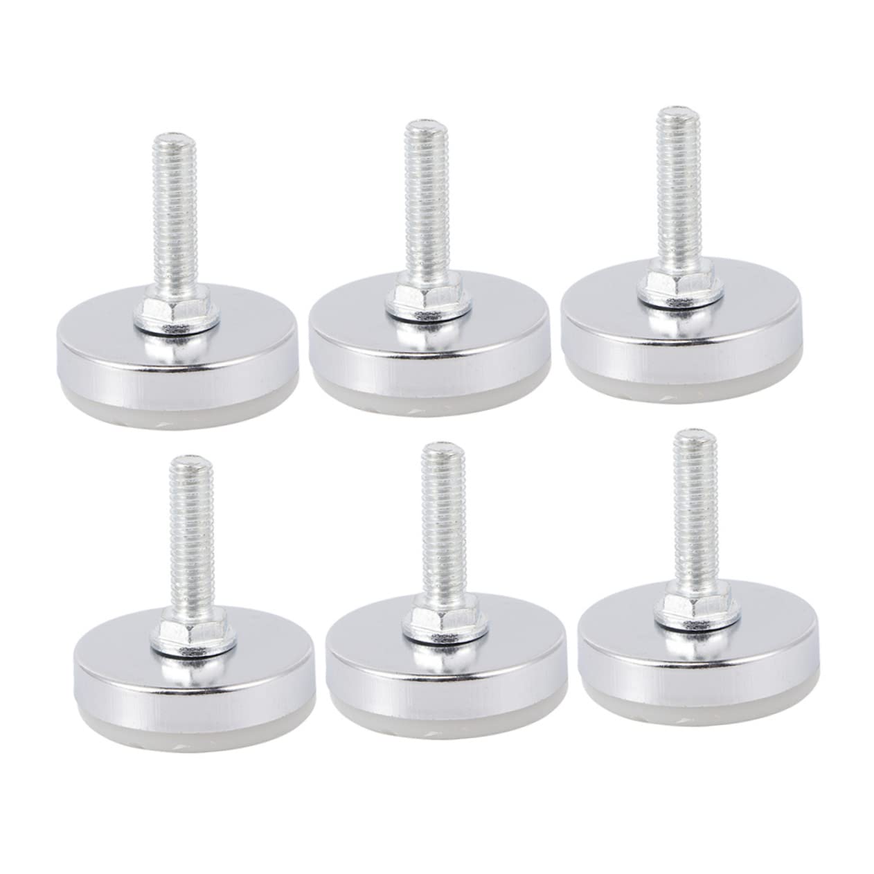 Housoutil Adjustable Legs Leveling Kit Furniture Leg Levelers in White for Tables Chairs Cabinets