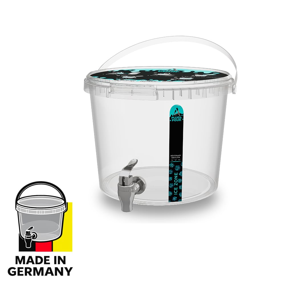 Fertiger Cocktail mit Alkohol – Berry Punch | Cocktail Set mit 5L Getränkespender zum Einschenken | Party Set | ca.11,9% Vol. | Plug'N'Pour