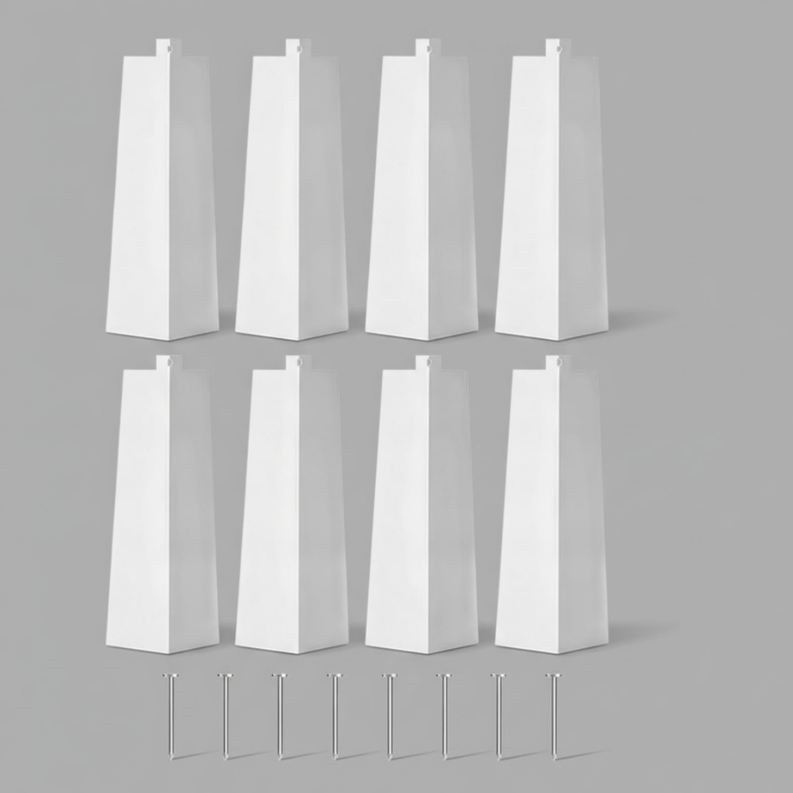 KESOTO Kit da 8 Angolari per Spigoli di Pannelli in Alluminio con Chiodi per Rifiniture di Pareti con Profilo E Foro Preforato per Installazione Facile E