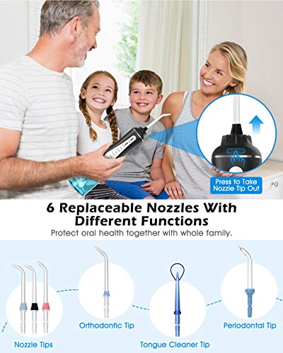 ELEGIANT Water Flosser for Teeth, 5 Modes Cordless Dental Oral Irrigator Rechargeable with 350ML Cleanable Water Tank, IPX7 Waterproof, Teeth Cleaner for Home, Travel, Braces and Bridges Care