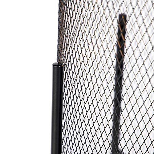 Qazqa Modern Stehleuchte, Stehlampe - Bliss_mesh - Schwarz, max. 60W, Geeignet für LED, 135cm, Ideal als Schlafzimmerlampe und Wohnzimmerlampe