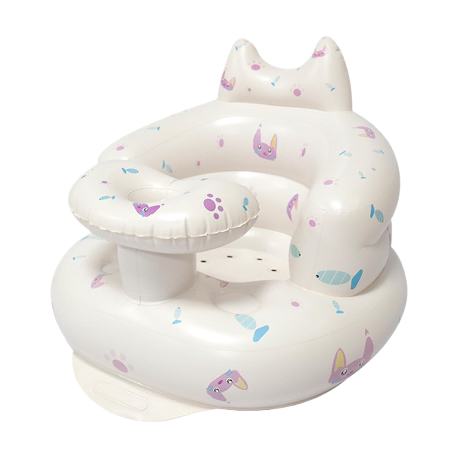 Chaise gonflable bébé de 3 mois et plus, siège de sol pliable avec pompe intégrée - 8