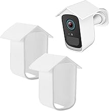 Silicone Surveillance Camera Cases Home Security Camera System Black Silicone UV Weather Protection Case Waterproof (White)